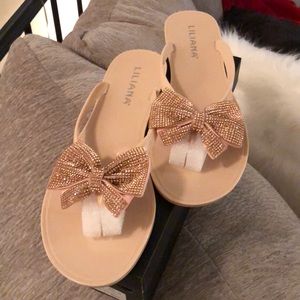 Nude Bow Jelly Sandal